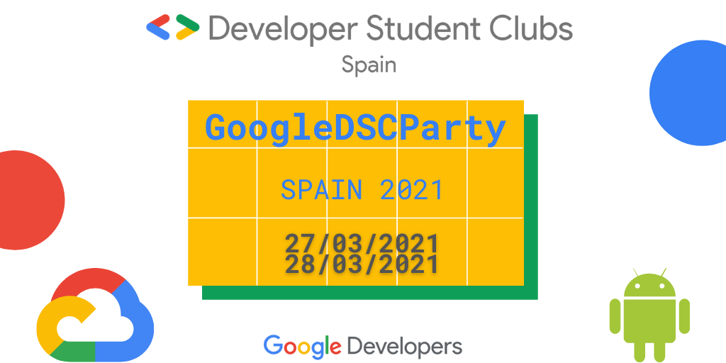 Cartell del Google DSC Party