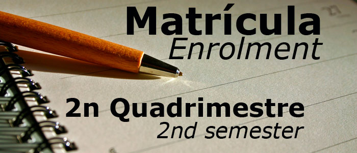 Matricula 2n quadrimestre